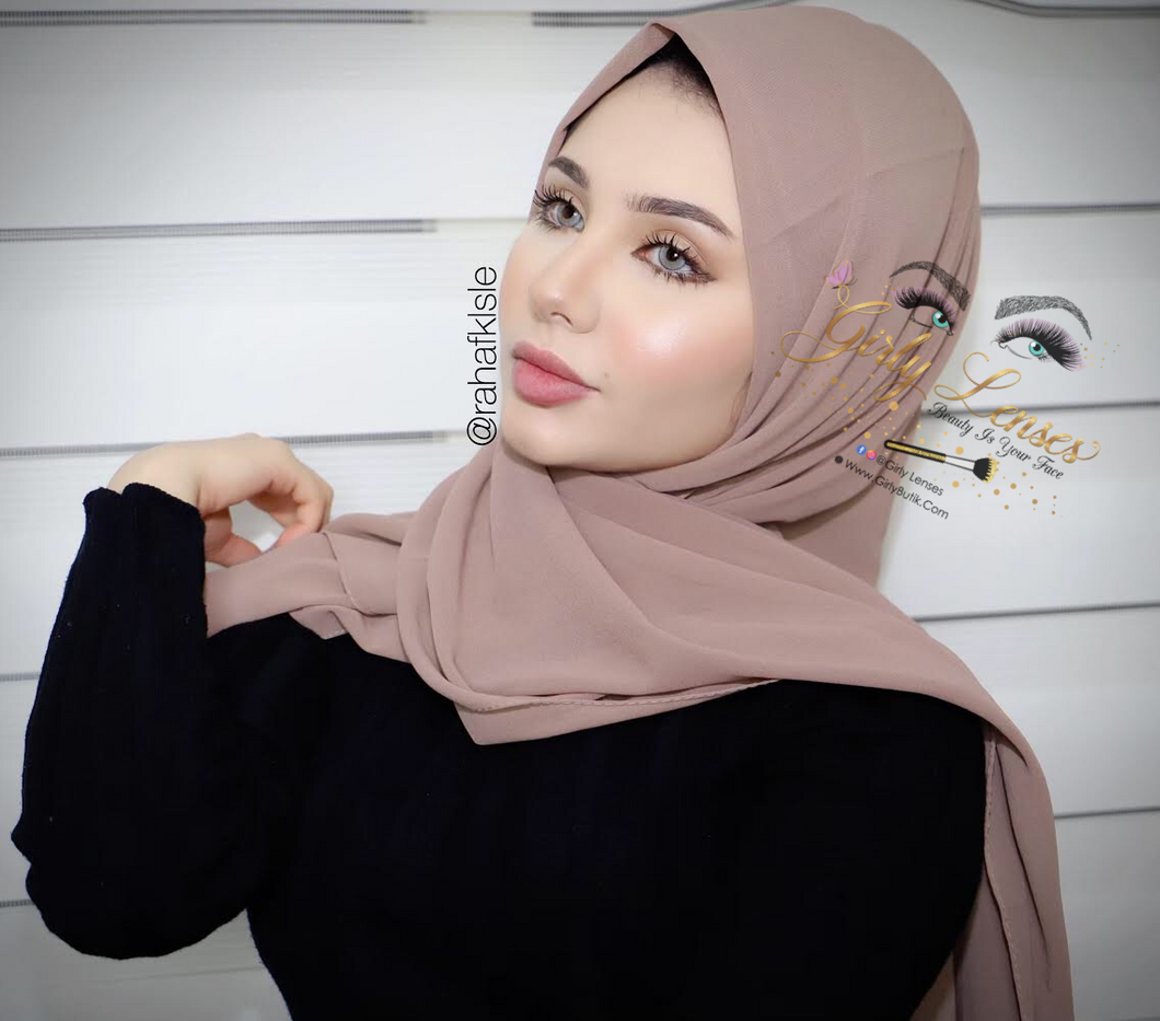 Khaki Chiffon Scarf