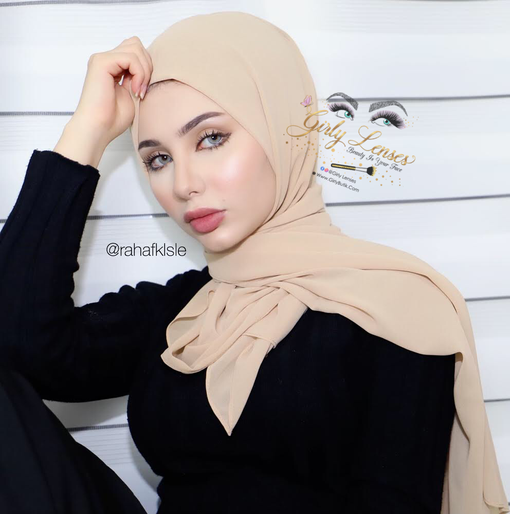 Beige Chiffon Scarf