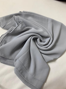 Gray Chiffon Scarf